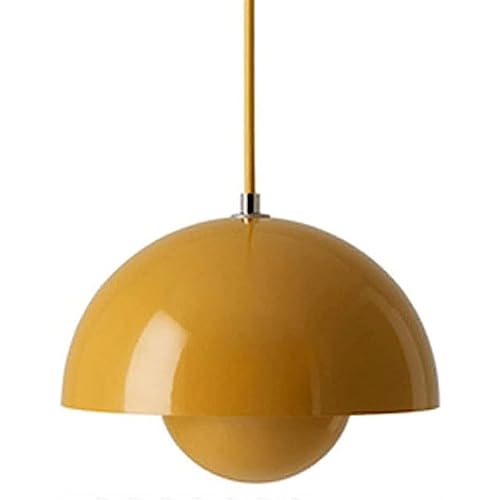 Plafonnier suspension E27 jaune pour îlot de cuisine et bar moderne