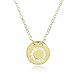 Wrapables Gold Plated Initial Letter Pendant Necklace, Letter O