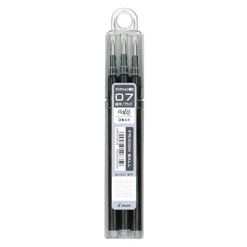 Image of Pilot Frixion Ball Pen Refill 0.7mm, Black (LFBKRF30F3B)