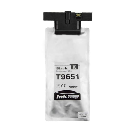 MRHZKE Bolsa de Cartucho de Tinta T9651 con Tinta para Workforce Pro WF-M5299 WF-M5799 Impresora de inyección de Tinta con Chip