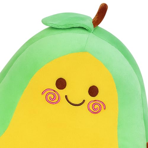 Image of Avocado Plush Toy for Kids - 35CM Ultra-Soft Huggable Stuffed Animal Pillow | Cute Fruit Plushie for Babies, Toddlers, Boys & Girls | Birthday Gift, Home Decor (Green)