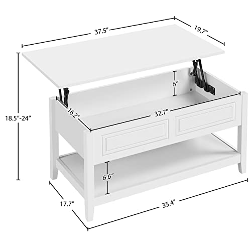 Yaheetech 3 Piece Wood Table Set, Lift Top Coffee Table & 2 x 3Tier