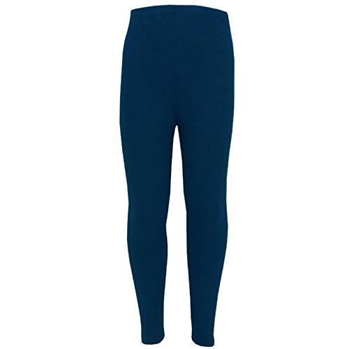 Girls Legging Kids Plain Viscose Fashion Dance School Leggings Age 2-13 Years[5-6 Years,Teal]