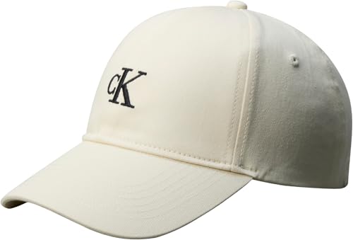 Calvin Klein Damen Monogramm Stickerei Baseball Cap LV04K5024GYAE001, Bone White, OS