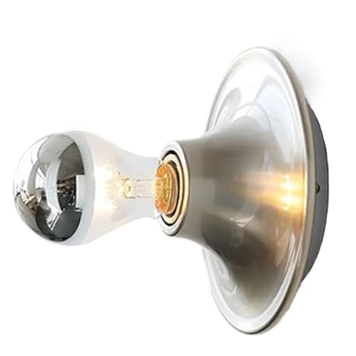 Luminaire mural rétro E27 finitions nickel et design macaron de qualité - 2