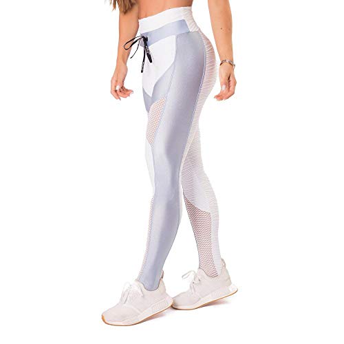 Legging Let'sgym Botanical Jacquard Branco - G