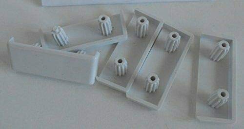 Preisvergleich Produktbild 5x Wasserschlitzkappen Drutex weiss Wasserlochkappen Entwässerungsschlitze