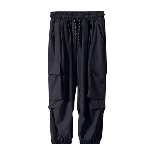 Boys Sweatpants Casual Drawstring Cargo Pants Soft Comfy Elastic Waist Baggy Jogger School Pants for Boys 5-16 Years4