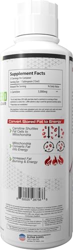 Alpha Supps 850025287593 L-Carnitine 3000 Mg Liquid thumb #2