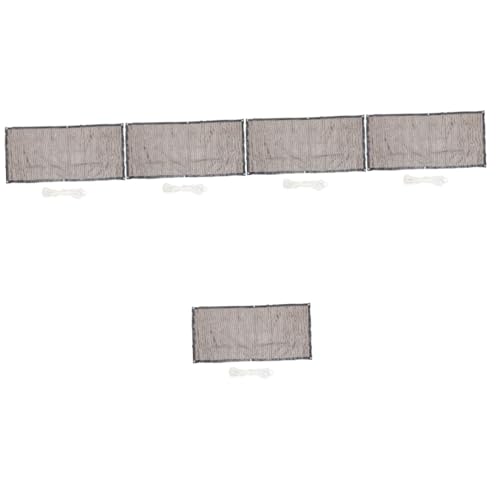 YARNOW 5 Piezas Red De Sombra Sombrilla Solar Toldo De Sol Sombreado Iluminación Entrada De Coches Decoración Exterior para Patio Dosel De Sombra De Jardín Malla Quitasol Hdpe Coffee