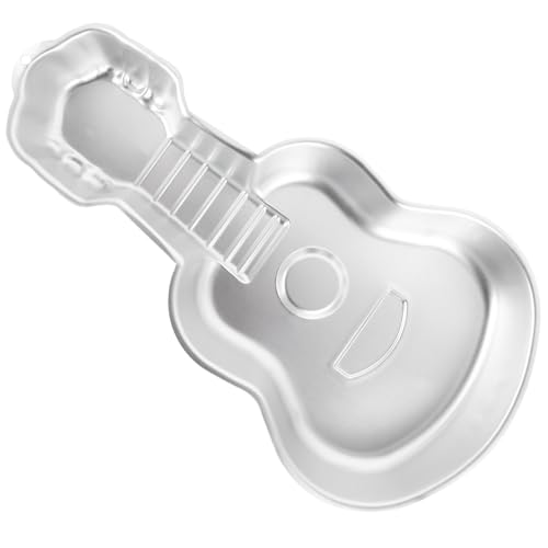 Healifty Moule à Gâteau en Alliage d'Aluminium Forme Guitare Modèle Européen Démoulage Facile Ustensile de Pâtisserie pour Maison Présent DIY Moule Cuisson Robuste Odeur