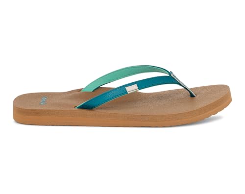 Image of Sanuk Yoga Joy Womens Flip Flops | Yoga Mat Footbed | Sandals for Women | Womens Yoga Sandals | Women's Beach Sandals