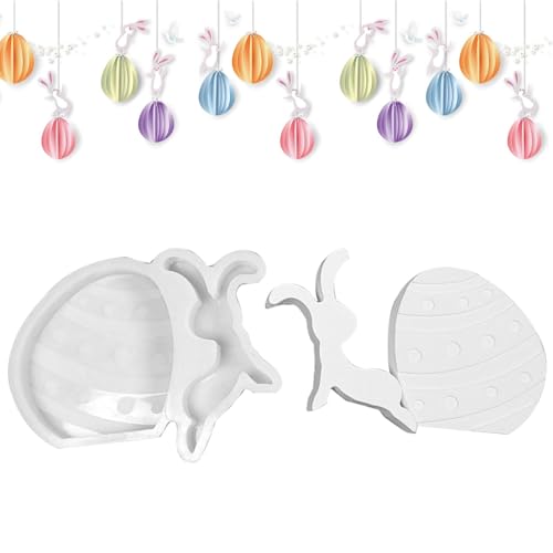Molde de moldeo de Pascua, molde de silicona para conejo de Pascua | Molde de moldeo de Pascua de escultura de conejo,Molde de interacción para Fondant, artesanía para principiantes, moldeo de figuras
