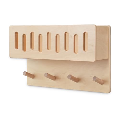 Ehrenkind® Kindergarderobe | Aus robusten Holz | Garderobe Kinder | Klein...