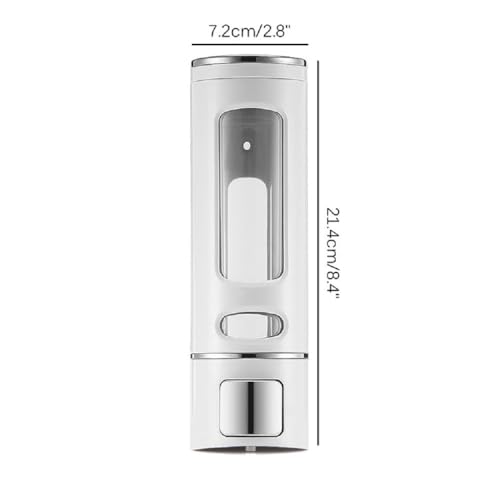 Image of ALTURAS Wall Mounted Liquid Soap Dispenser, ABS, 400 ML, for Shampoo, Sanitizer and Gel Handwash Dispenser (4OOML White Combo)