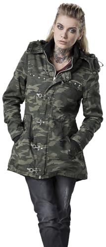 Rock Rebel by EMP Damen Camouflage Winterjacke mit Nieten XL