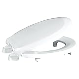 Centoco HL440STS-001 Round 2' Lift, Raised Plastic Toilet Seat, Closed Front with Cover, ADA Compliant Handicap Medical Assistance Seat, White