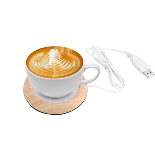 Coffee Warmer For Desk Cordless Mug Warmer, Coffee Mug Warmer Usb Wood Grain Cup Warmer Heat Beverage Mug Mat Office Tea Coffee Heater Pad, Coffee Warmer For Desk Keeps Drinks Soups Warm, Home, Office