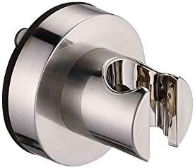 BluPai Soporte de succión al vacío, soporte de pared extraíble para cabezal de ducha para baño, soporte de cabezal de ducha reubicable, acero