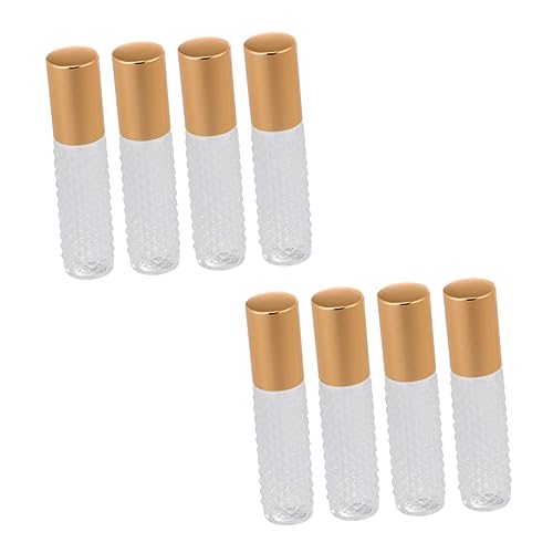 Vaguelly 8 Botellas De Aceite Esencial Con Bola Rodante Subenvases Cosméticos Botellas De Aceite Esencial Con Bola Rodante Botellas Vacías Frascos De Viaje Frascos De Muestra De
