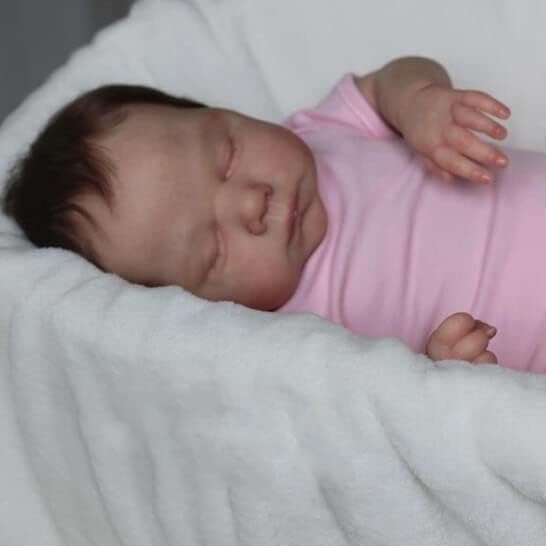 Angelbaby Linda muñeca realista de bebé recién nacido de 18 pulgadas de silicona para bebé, cuerpo suave, para dormir, bebé real, hecho a mano,