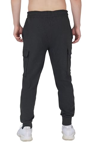 90 Degree By Reflex Mens Fleece Jogger Soft Workout Pant with Side and Cargo Pockets4