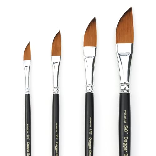 GACDR Dagger Striper Brush Set - 4 PCS