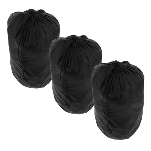 HOMSFOU Bolsa de Almacenamiento de Nylon 3 Piezas Cordón para Chaquetas de Plumas, Bolsa de Compresión Ligera y Resistente para Ropa de Viaje y Actividades al Aire Libre, Tamaño 16.5x33