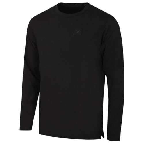 Image of Lyle & Scott Mens Supima Cotton Long Sleeve T-Shirt - Jet Black - S