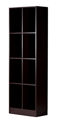 Image of DeckUp Meritus-S 4-Shelf Engineered Wood Book Shelf and Display Unit (Dark Wenge, Matte Finish)