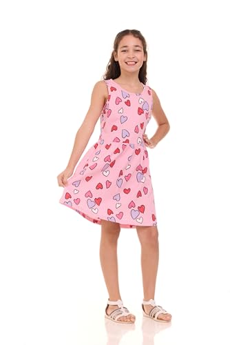 Image of Pink Angel 3-Pack Girls' Dresses, Kids Casual Fit and Flare Sleeveless Summer Dress & School Outfit, 100% Cotton