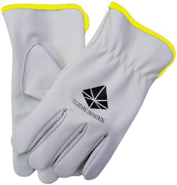 Toledano Industries 12 Pair Premium Cut Leather Work Gloves