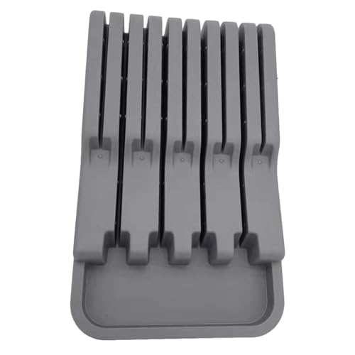 Samuliy Organizador de cuchillos de cocina, soporte organizador de cortadores de cocina, organizador de ranura para cubiertos, organizador de cajones de cocina, soporte para cortadores, organización