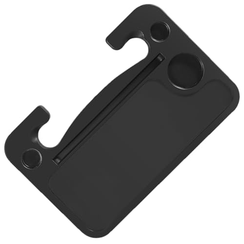 Escritorio del volante del coche - bandeja de gancho versátil para alimentos, portátiles y escritura | STURDY PORTABLE WORK PORTABLE CON RIM ANTI-Slip | Bandeja organizador automobil