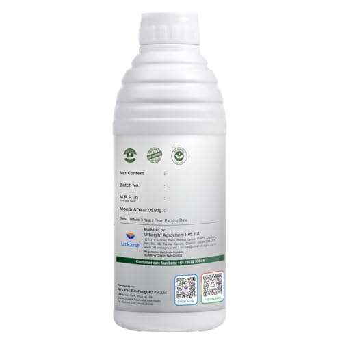 Image of Utkarsh Black Pearl - L (Biologically Activated Liquid Humic Acid 12% & 3% Fulvic Acid), Promotes Plants Growth, Stronger Roots, Improves Flowering & Fruiting, Biostimulant (2 Ltr; Pack of 2 of 1 Ltr)