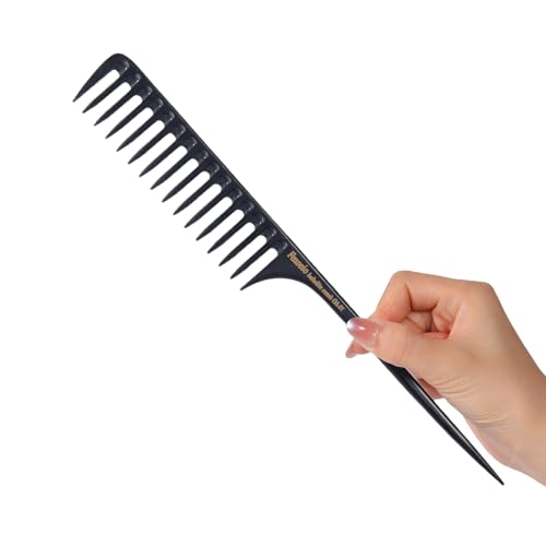 Peine Profesional de Dientes Anchos con Cola Ratón miniatura 1
