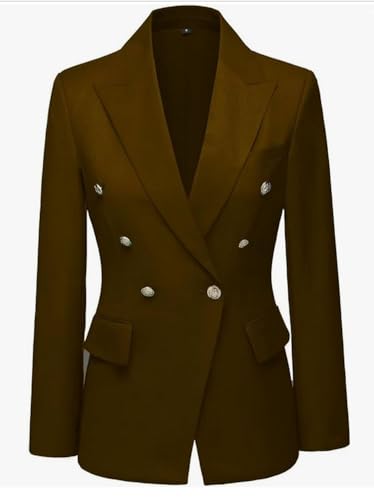 2 PC Double Breasted Pants Suit for Women Notch Lapel Office Lady Suit for Work Business Suit Prom Suit2