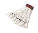 Rubbermaid Commercial Products Rough Surface String Wet Mop Head Replacement 24-Ounce 5-Inch Headband White Heavy Duty Cotton/Polyester Industrial Wet Mop for Floor Cleaning