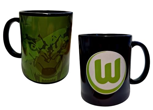 VfL Wolfsburg Tasse - Wölfe - Zaubertasse Kaffeetasse Magic Mug - Plus Lesezeichen Wir lieben Fußball VfL Wolfsburg Tasse - Wölfe - Zaubertasse Kaffeetasse Magic Mug - Plus Lesezeichen Wir lieben Fußball