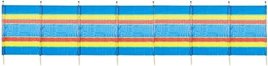 BONAFIDE Multi-Coloured Wind Breaks, 10 Wooden Pole Wind Breakers For Beach, Unique Camping Windbreaker, Caravan Windbreakers, Privacy Screen Wind Breakers Camping