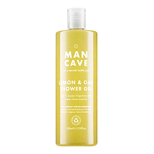 ManCave Shower Care Trio - Cedarwood Shower Gel 500ml + Lemon & Oak Shower Gel 500ml + BlackSpice Body Scrub 500ml