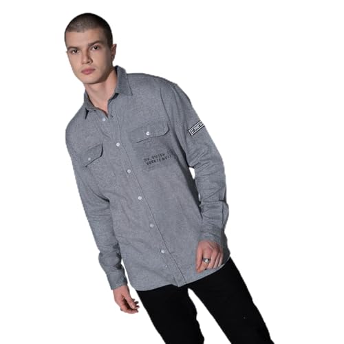 Image of Hubberholme Men's Oversized Checked Full Sleeve Flannel Shirt