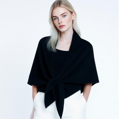 Winter Warm Shawl Wraps, 2025 New Wraps for Women with Loop Closure Knit Triangle Shawl3