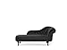 Produktbild Beliani Retro Chaiselongue Samtstoff rechtsseitig schwarz Nimes