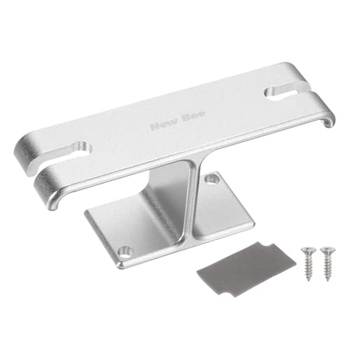 QUARKZMAN Soporte para Audífonos Adhesivo Doble Gancho para Auriculares Aleación de Aluminio Gancho de Escritorio con Adhesivo y Tornillos para PC Gaming Auriculares DJ, Color Plata ```