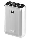 【Gran capacidad en un pequeño volumen】 La capacidad de 26800mAh te mantiene encendido en movimiento. Puede cargar tu MacBook Pro 0,7 veces, iPad Pro 2,7 veces, iPhone 11 aproximadamente 7 veces. En comparación con el cargador portátil de la misma capacidad del mercado, el cargador portátil de imuto tiene un tamaño de solo 11,6 x 8,7 x 4,2 cm, haciéndolo fácilmente deslizante en tu bolso, el viaje de trabajo y el compañero de viaje ideal.