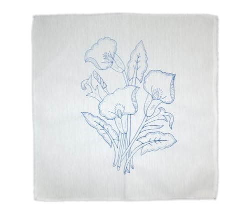 Servilletas para Bordar a Mano Mexicanas Con Dibujo | Mexican Napkins with Drawing for Hand Embroidered (Flowers 1)