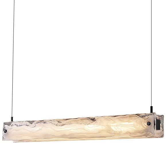 Luminaire suspendu en verre fumé pour une ambiance de salle à manger