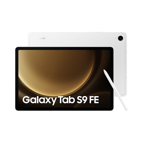Samsung Galaxy Tab S9 FE Tablette, 10.9'' Wifi 128Go, S Pen inclus, Batterie longue durée, Certification IP 68, Argent, Version FR