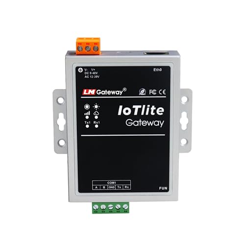 LM Gateway 101 IoTLite WiFi - Edge Computing Modbus RTU to TCP Gateway, RS232/485 Port for Ethernet or WiFi Connection, Support for Modbus, BACnet, OPC UA, IEC 104, MQTT Protocols